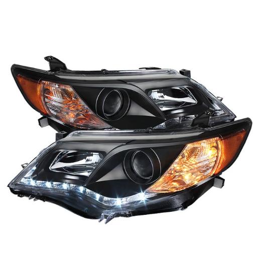 Spyder DRL Projector Headlights - Black (High 9005 not incl Low 9006 incl)