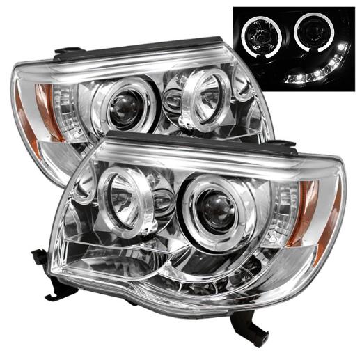 Spyder Halo LED Projector Headlights - Chrome