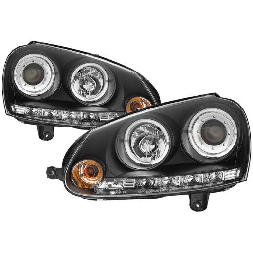 Spyder Auto Headlights - Halo Projectors (Black)