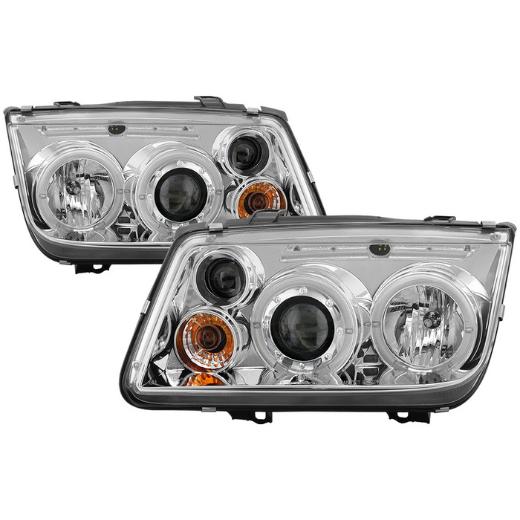 Spyder Halo LED Projector Headlights - Chrome