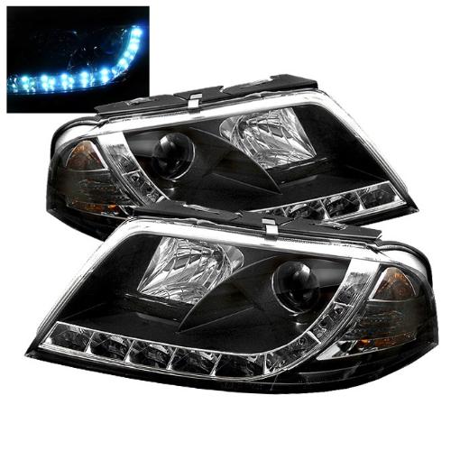 Spyder DRL LED Projector Headlights - Black