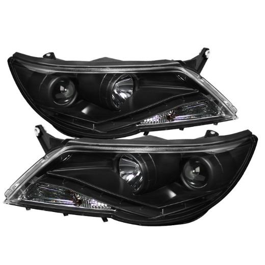 Spyder DRL LED Projector Headlights (Black)