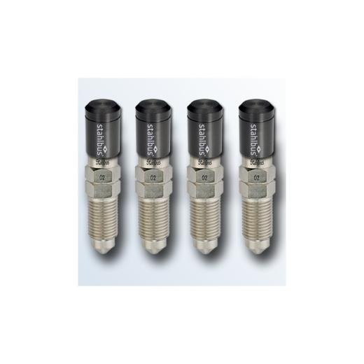 Stahlbus Bleeder Valves with Grey Dust Caps - Steel (M10x1.25x20mm)