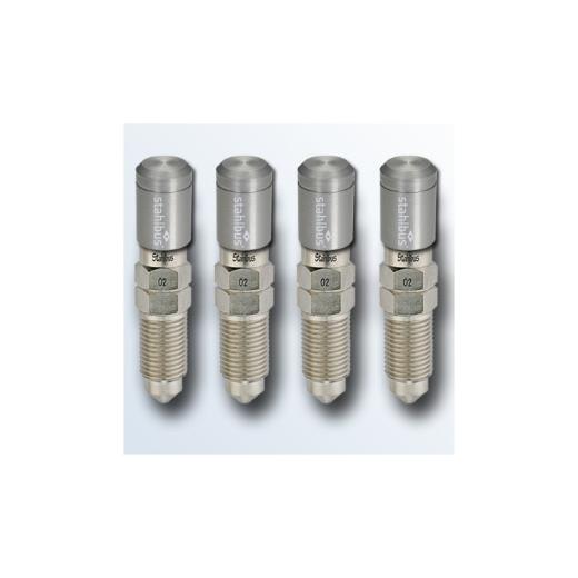 Stahlbus Bleeder Valves with Natural Colored Dust Caps - Steel (M10x1.25x20mm)