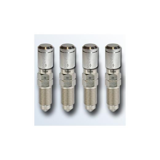 Stahlbus Bleeder Valves with Nickel Plated Dust Caps - Steel (M10x1.25x20mm)