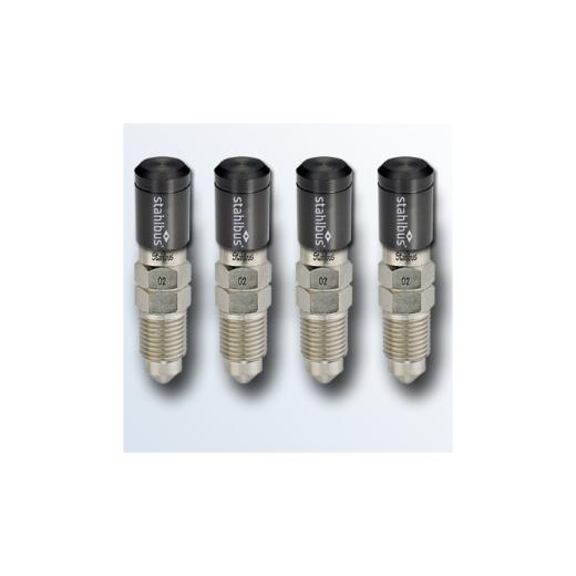 Stahlbus Bleeder Valves with Grey Dust Caps - Steel (M10x1.5x20mm)