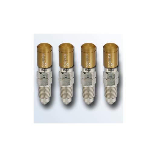 Stahlbus Bleeder Valves with Golden Dust Caps - Steel (M10x1.5x20mm)