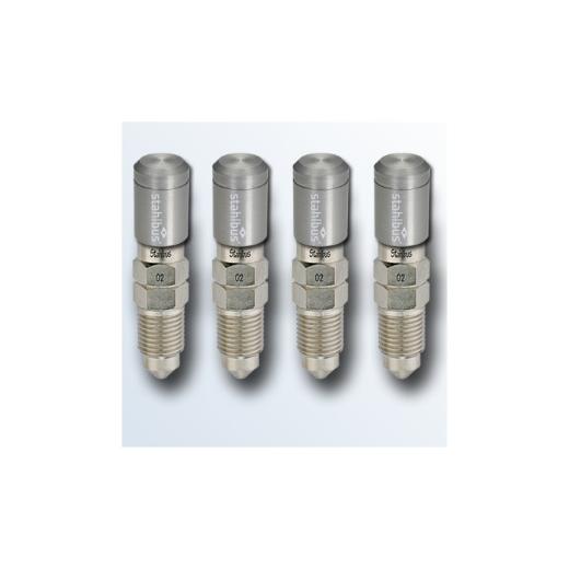 Stahlbus Bleeder Valves with Natural Colored Dust Caps - Steel (M10x1.5x20mm)