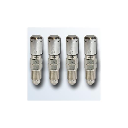 Stahlbus Bleeder Valves with Nickel Plated Dust Caps - Steel (M10x1.25x16mm)