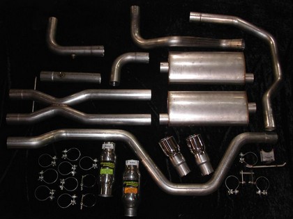 Stainless Works True Dual Exhaust system for use with Stainless Works headers (SSRHDR-TD).  Includes (2) 3