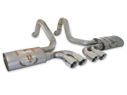 Stainless Works Turbo Muffler Axle-Back Exhaust System - Quad Tips 