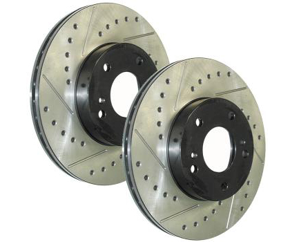 StopTech Drilled and Slotted Rotor - Rear (L=Left, R=Right)