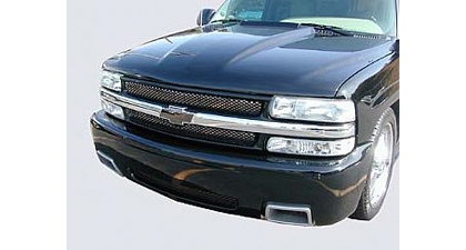 Street Scene Grille Shells, Plastic and Chrome w/Chrome Insert Plastic Recessed for OEM Emblem