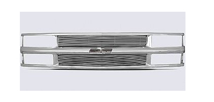 Street Scene Grille Shells, Plastic and Chrome w/Billet Insert Plastic Recessed for OEM Emblem