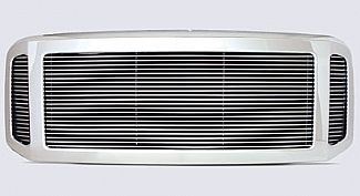 Street Scene Chrome Grille Shell w/4mm Billet Grille Insert, 3 Piece