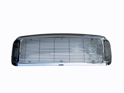 Street Scene Chrome Grille Shell, Plastic w/8mm Billet Grille Insert, 3 Piece Opening