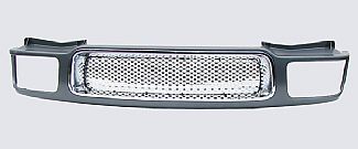 Street Scene Chrome Grille Shell (Only Center Chrome Molding) With Black Chrome Grille