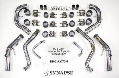 Synapse Intercooler Piping Kit without BOV/Diverter Valve (Polished Aluminum)