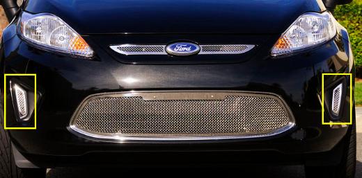 T-Rex Upper Class Polished Stainless Bumper Mesh Grille - 2 Piece Side Openings