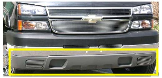 T-Rex Bumper Air Dam - Fog Lamps Billet Insert (Fog Lamps Must Be Removed) 