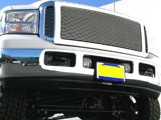 T-Rex Grille Assembly - Aftermarket Chrome Shell With 3 Piece Look Billet (20561) Installed