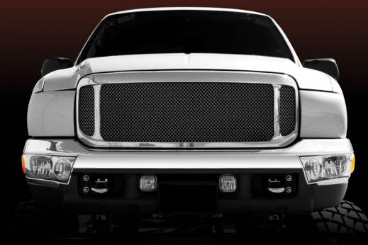 T-Rex Grille Assembly - Aftermarket Chrome Shell With Mesh Installed (54571)