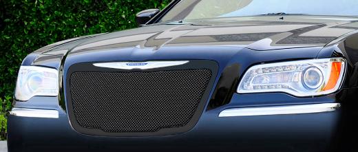 T-Rex Upper Class Mesh Grille - All Black With Formed Mesh Center - OE Logo Installs On Top Of Grille