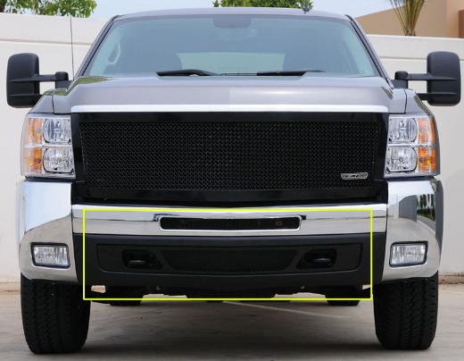 T-Rex Upper Class Bumper Mesh Grille - All Black - 2 Piece (Includes Top Bumper Mesh And Air Dam Grille)