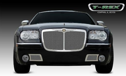 T-Rex Upper Class Polished Stainless Mesh Grille - Bentley Style With Center Vertical Bar