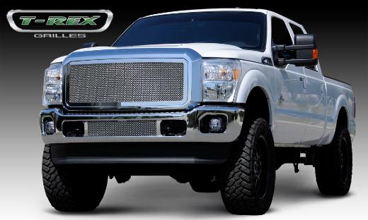 T-Rex Upper Class Polished Stainless Mesh Grille With Optional Logo Plate