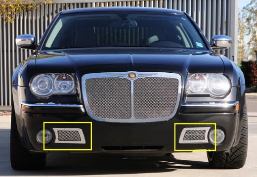 T-Rex Upper Class Polished Stainless Bumper Mesh Grille - 300C Only With Formed Mesh Center 