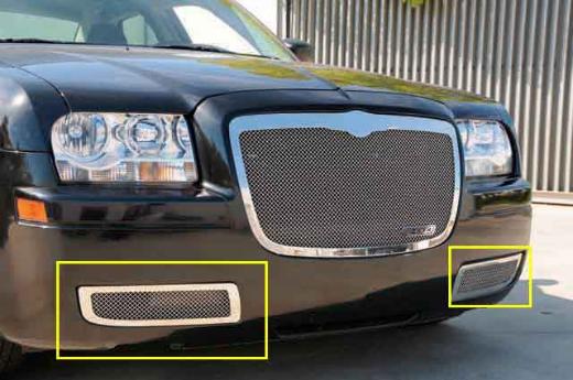 T-Rex Upper Class Polished Stainless Bumper Mesh Grille - Will Not Fit 300C Or Touring With Fog Lights