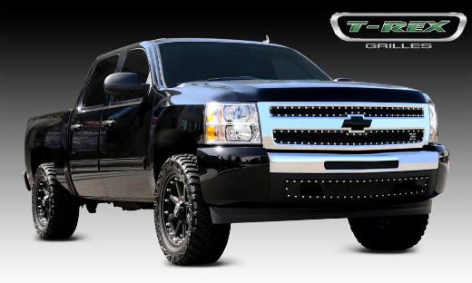 T-Rex X-Metal Series - Studded Main Grille - All Black - 2 Piece Style