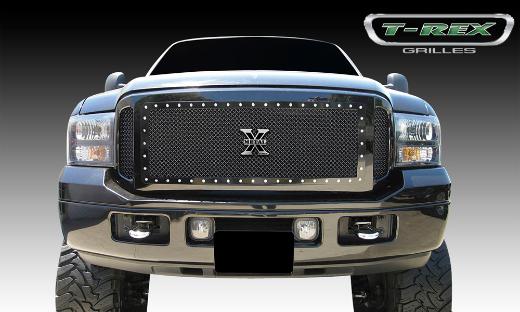 T-Rex X-Metal Series - Studded Main Grille - All Black - 3 Piece