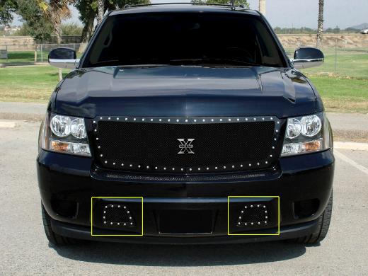 T-Rex X-Metal Series - Studded Bumper Grille - All Black 