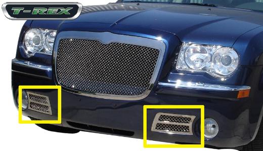 T-Rex Hybrid Series Mesh Bumper Grilles - Polished, Aluminum