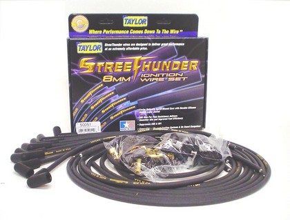 Taylor Streethunder Spark Plug Wires - 8mm Custom 6 Cyl Black