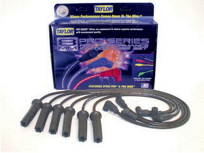 Taylor Spiro-Pro Spark Plug Wires - 8mm Custom 6 Cyl Black