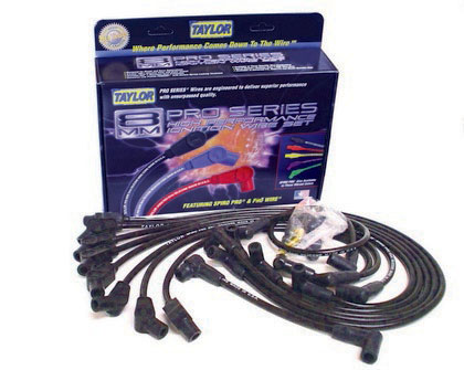 Taylor Spiro-Pro Spark Plug Wires - 8mm Custom 8 Cyl Black