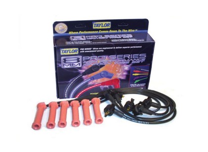 Taylor Spiro-Pro Spark Plug Wires - 8mm Custom 6 Cyl Black