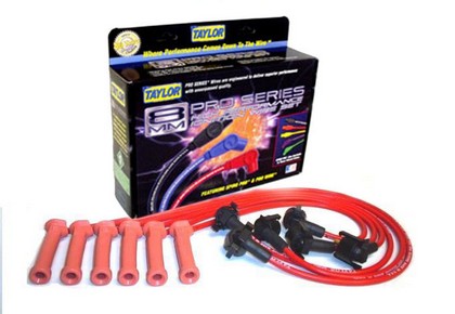 Taylor Spiro-Pro Spark Plug Wires - 8mm Custom 6 Cyl Red