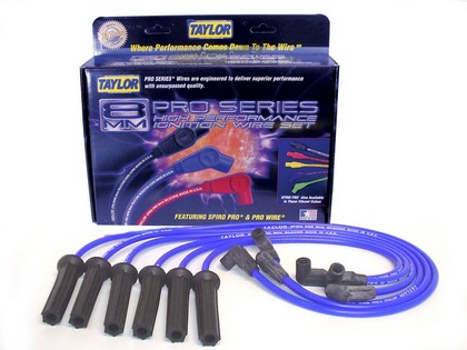 Taylor Spiro-Pro Spark Plug Wires - 8mm Custom 4 Cyl Blue