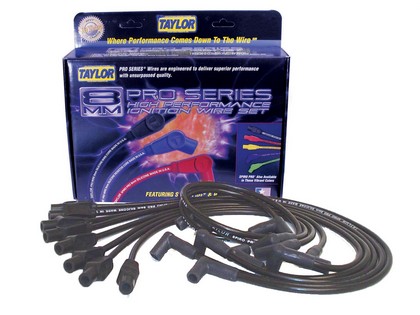 Taylor Spiro-Pro Spark Plug Wires - 8mm Custom 4 Cyl Black