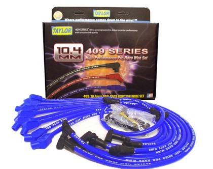 Taylor 409 Spiro-Pro Spark Plug Wires - 10mm Race Fit Blue