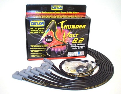Taylor Thundervolt Spark Plug Wires - 8.2mm Custom 4 Cyl Black