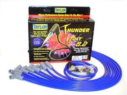 Taylor Thundervolt Spark Plug Wires - 8.2mm Custom 6 Cyl Blue