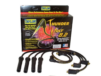 Taylor Thundervolt Spark Plug Wires - 8.2mm Custom 8 Cyl Black