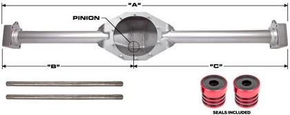 Trail Gear Rock Assault™ 9 Rear Axle Housing with Bearing Pockets - 3.5