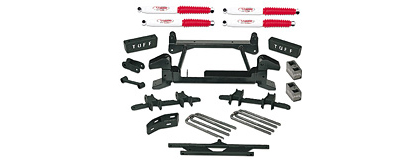 Tuff Country Lift Kit - (4 in.) (Includes Subframe, U-Bolt Kit, Steering Control Link, Steering Assistance, Control Arm Bracket, Differential Bracket, Torsion Bar Drop Block, Poly Bag, Sleeve Bag, 4 in. Blocks, Brake Line Extension Kit, Hardware Bag;