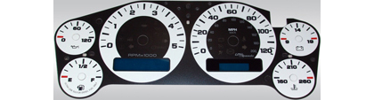 US Speedo Gauge Faces - Daytona GA (White)